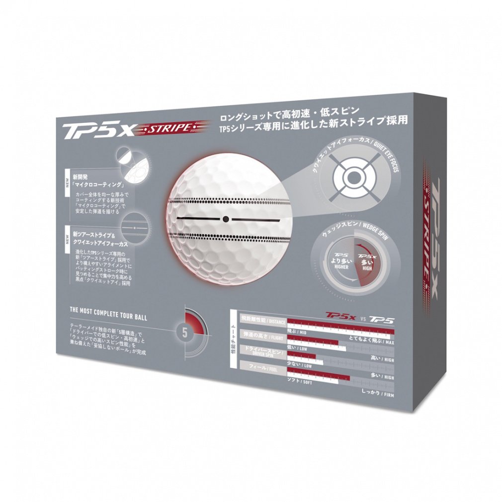 TaylorMade Golf Ball 1 Dozen TMJ26 TP5x Stripe JPN N9536601