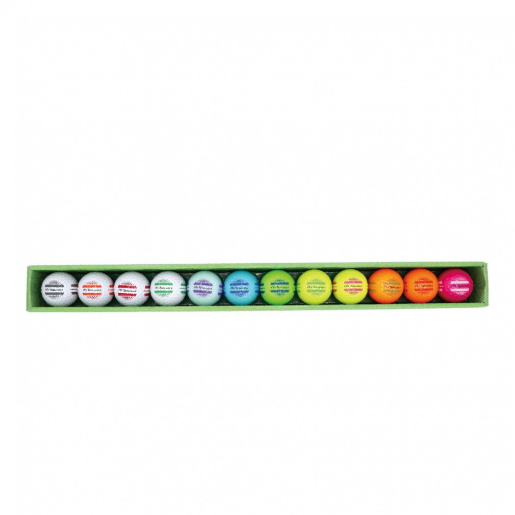 TOBUNDA Golf Ball One Line Rainbow Pack