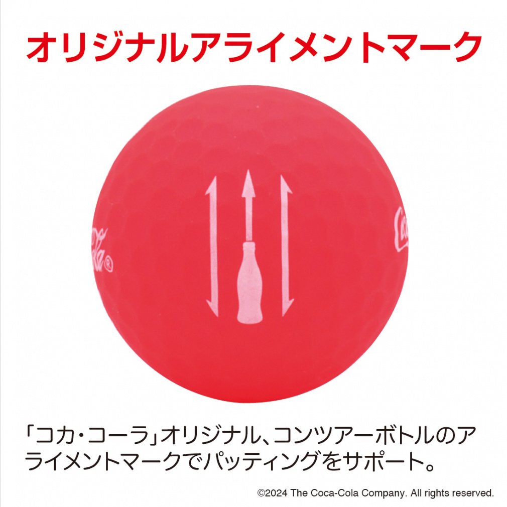 Coca-Cola Golf Ball 1 Dozen (12 Golf Ball) Matte Red