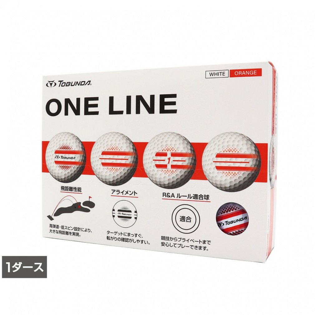 TOBUNDA Golf Ball 1 Dozen ONE LINE One Line Golf Ball White Ball