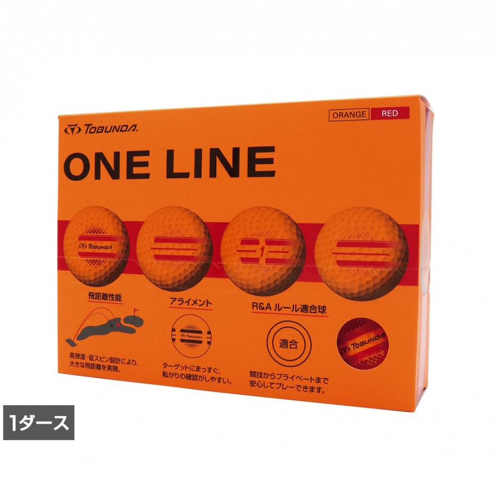 TOBUNDA Golf Ball 1 Dozen ONE LINE One Line Golf Ball Color Ball