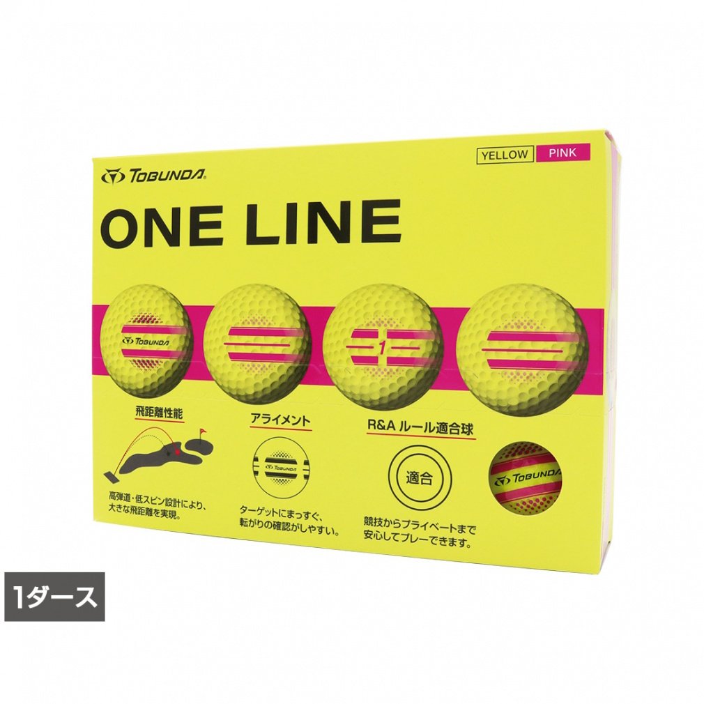 TOBUNDA Golf Ball 1 Dozen ONE LINE One Line Golf Ball Color Ball