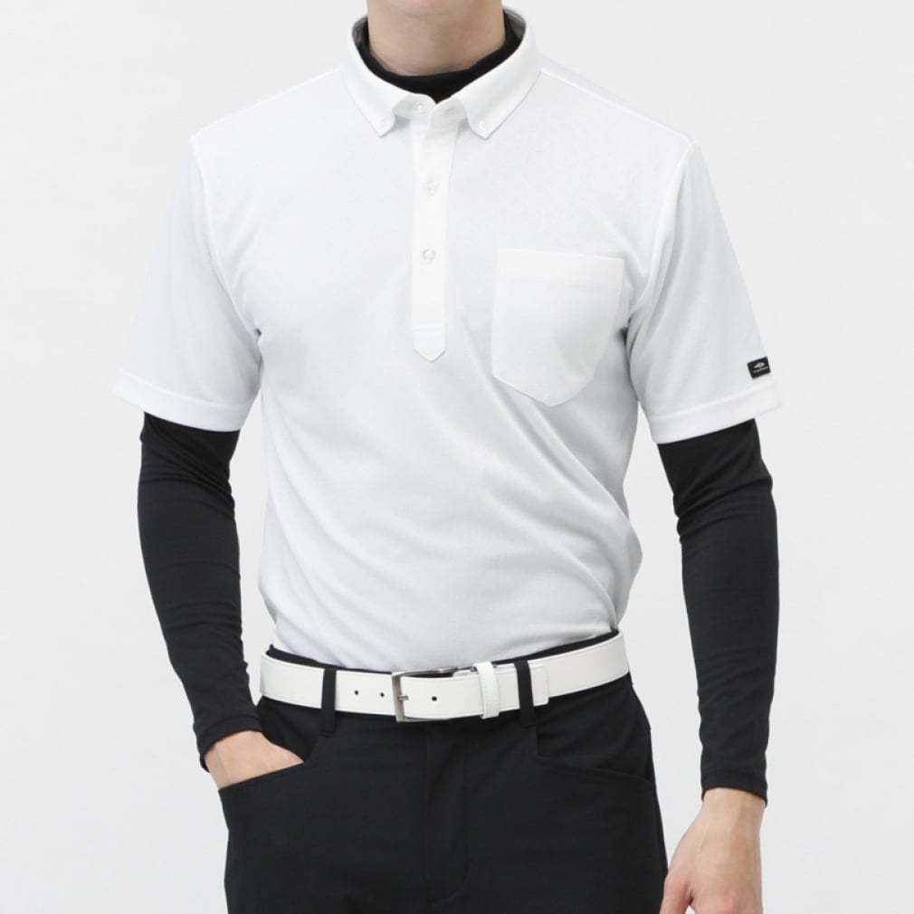 TIGORA Men's Golf Wear iCOOL Heat Shielding UV Set Shirt TR-1H1065B2P-C