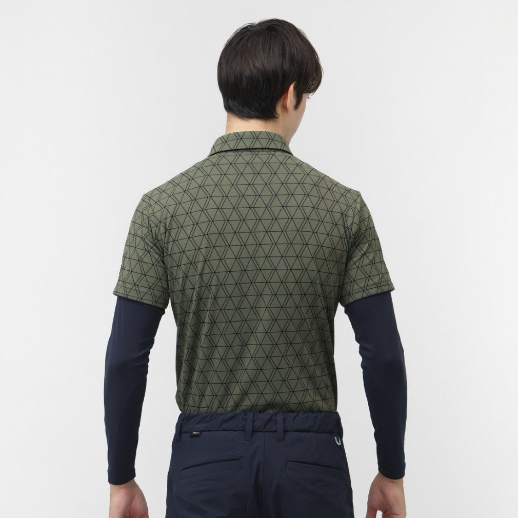 le coq sportif golf Men's Golf Wear Short Sleeve Shirt with Inner LG5FTZ00M