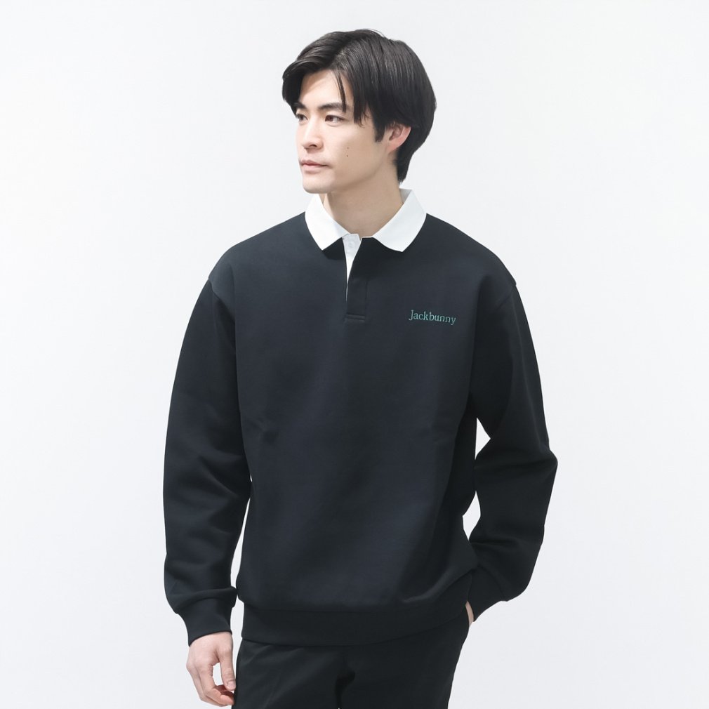 Jack Bunny Men's Golf Wear High Gauge Double Face Long Sleeve Polo Shirt 2626161227