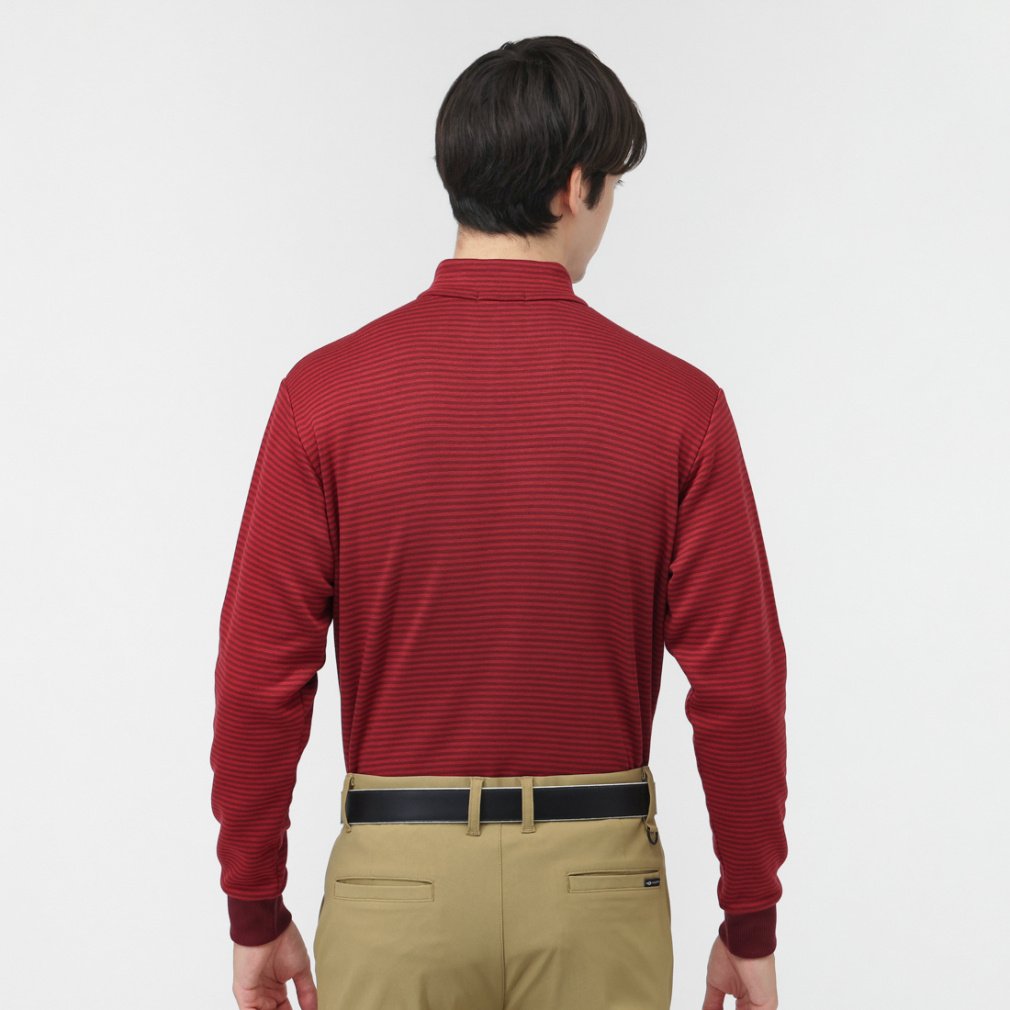 TIGORA Men's Golf Wear +5°C iHEAT Patterned Half-Zip Shirt TR-1L1535Z-HBO