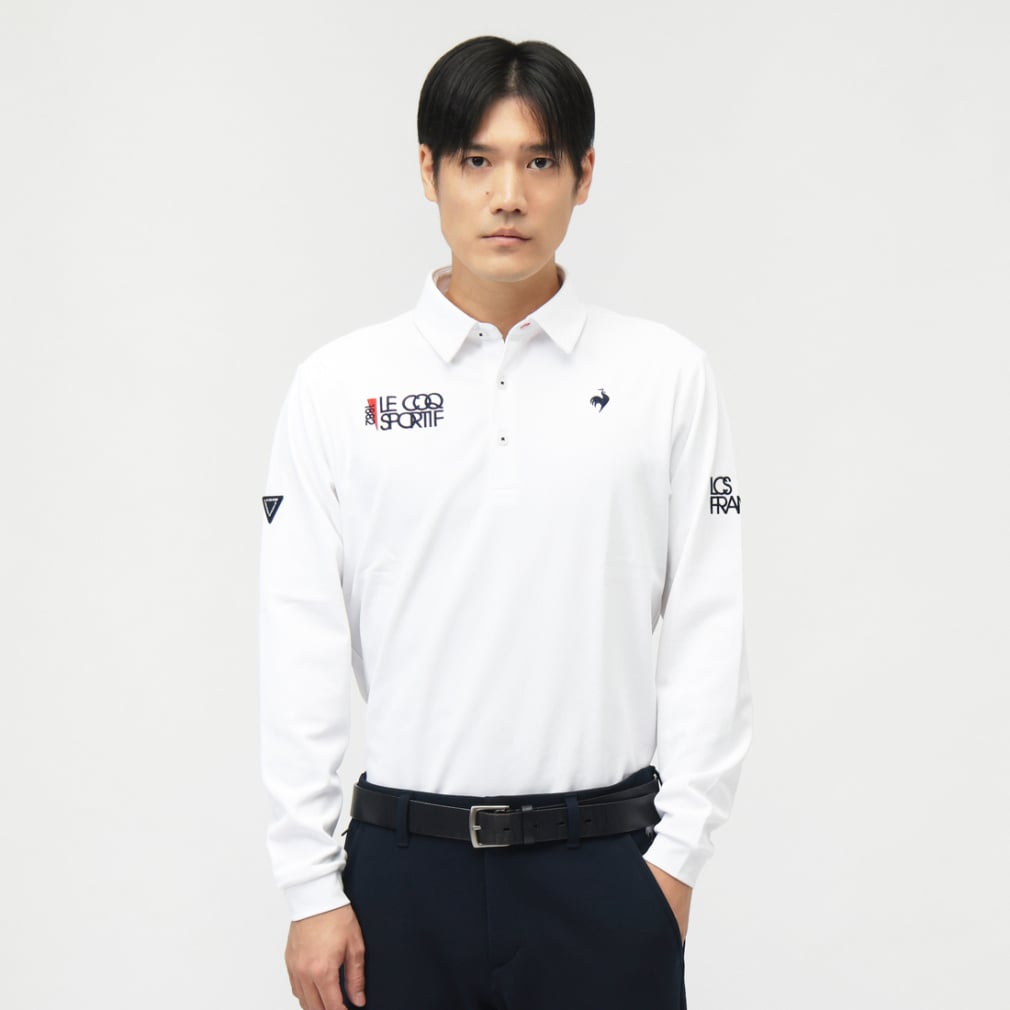 le coq sportif golf Men's Golf Wear DTC Special Color Basic Design Long Sleeve Shirt LG5FLS00M