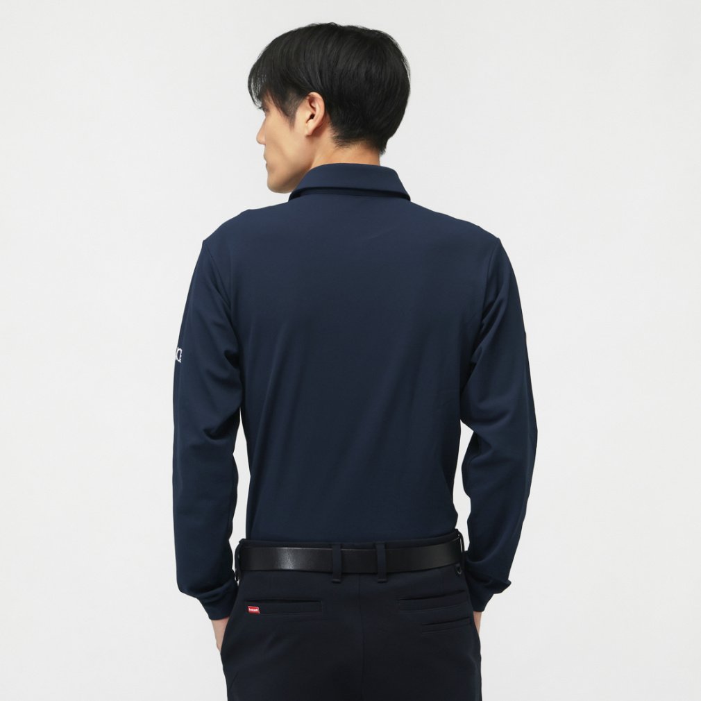 le coq sportif golf Men's Golf Wear DTC Special Color Basic Design Long Sleeve Shirt LG5FLS00M