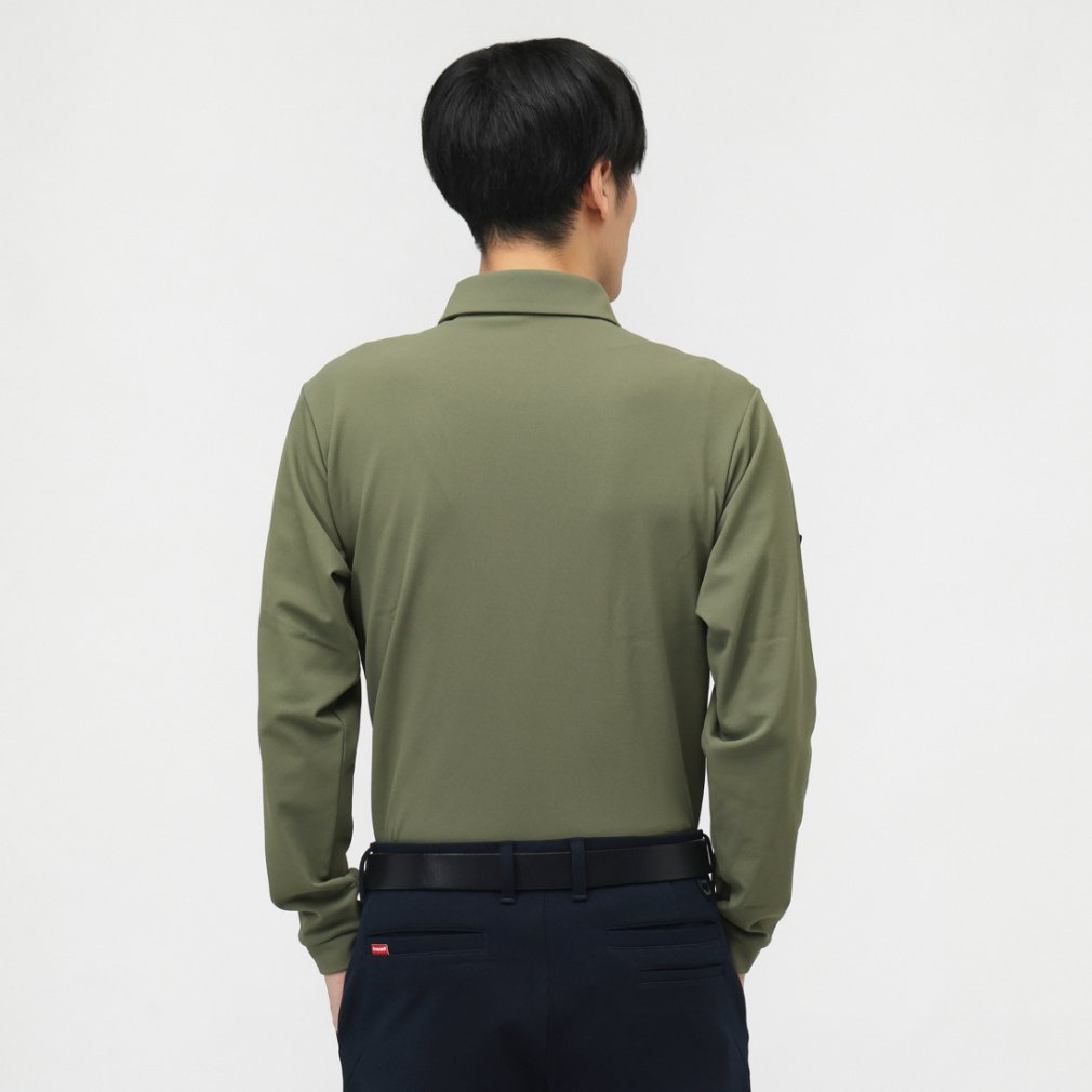 le coq sportif golf Men's Golf Wear DTC Special Color Basic Design Long Sleeve Shirt LG5FLS00M