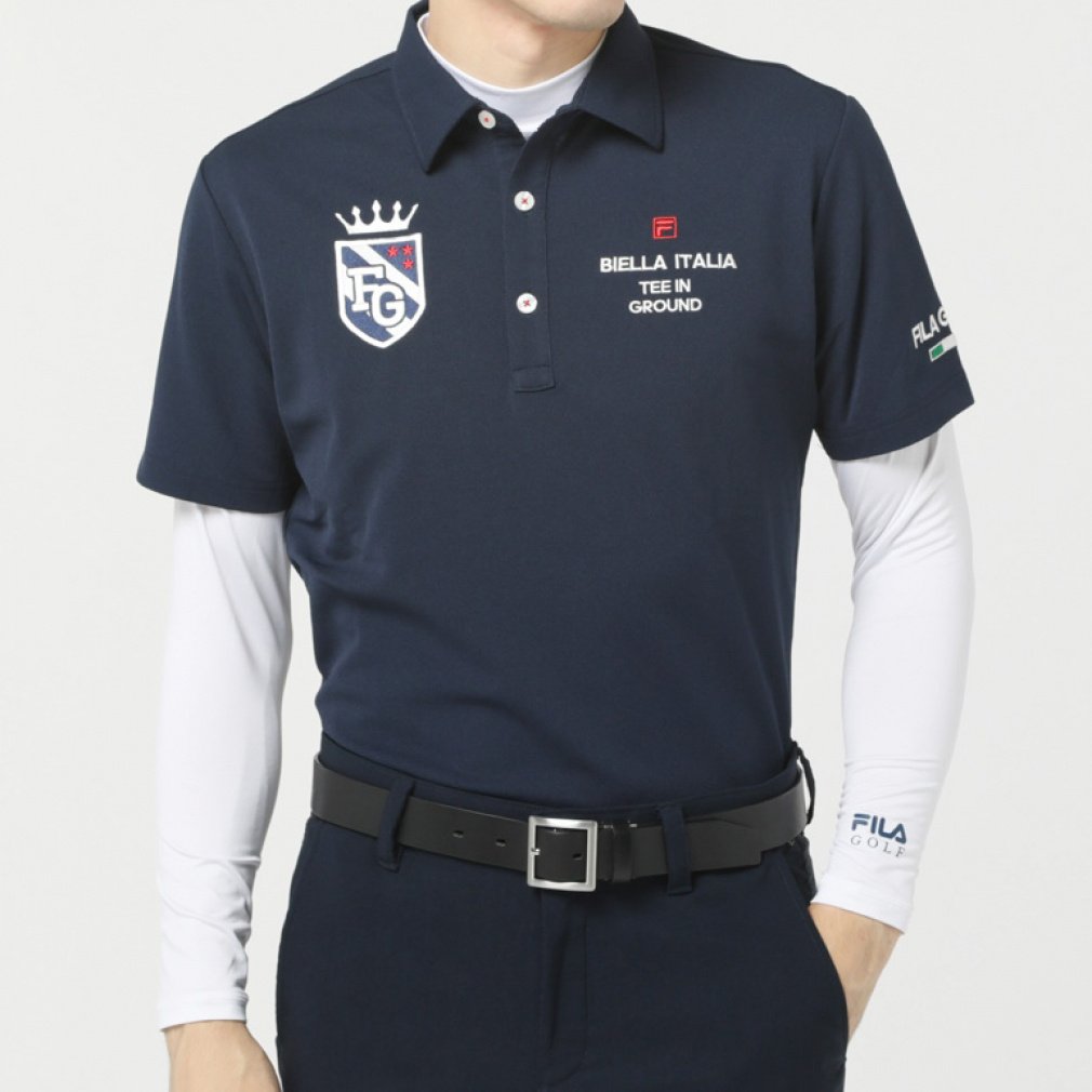 FILA Men's Golf Wear Short Sleeve Shirt + Inner Set 782500