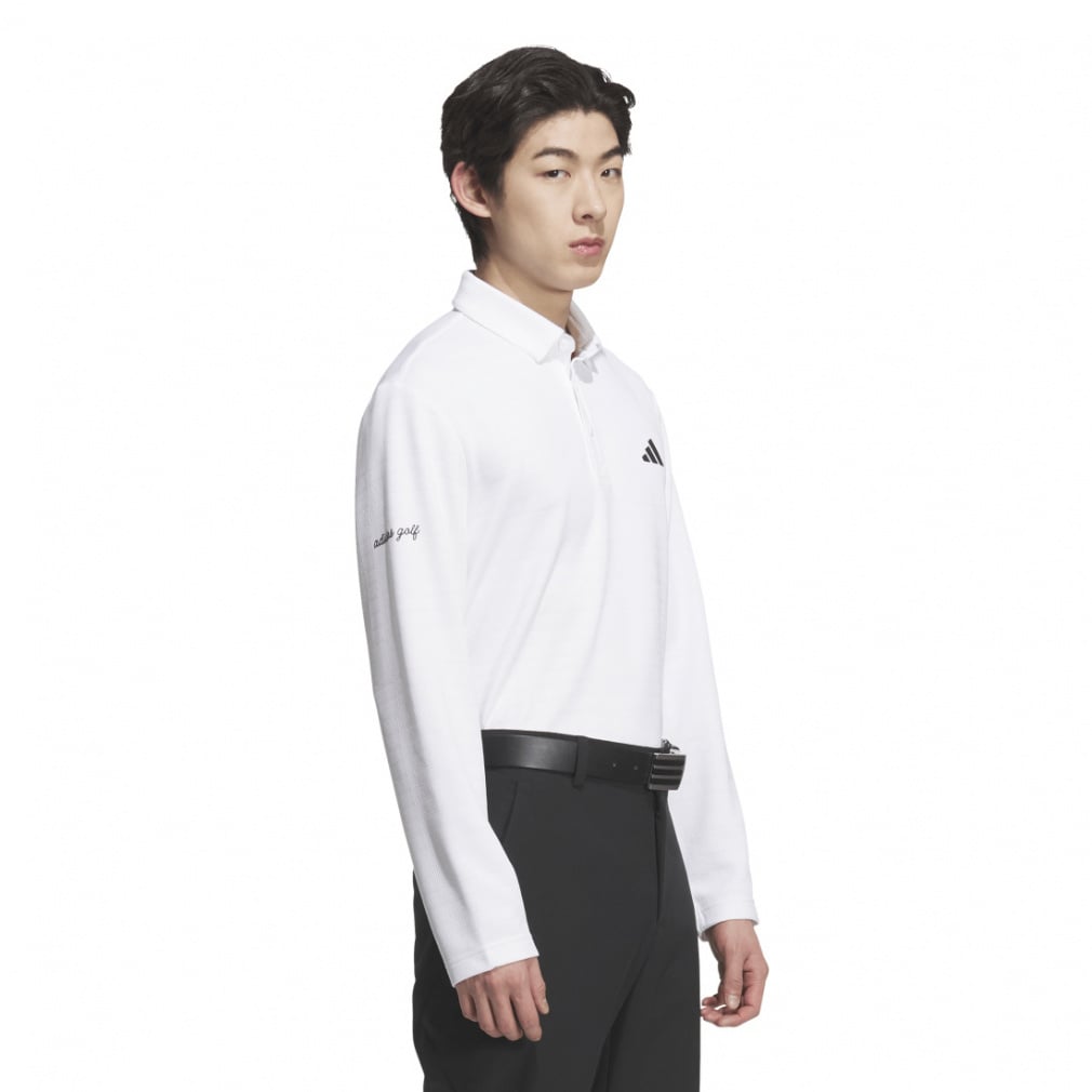 adidas Men's Golf Wear Seasonal Jacquard Long Sleeve Shirt JVV03