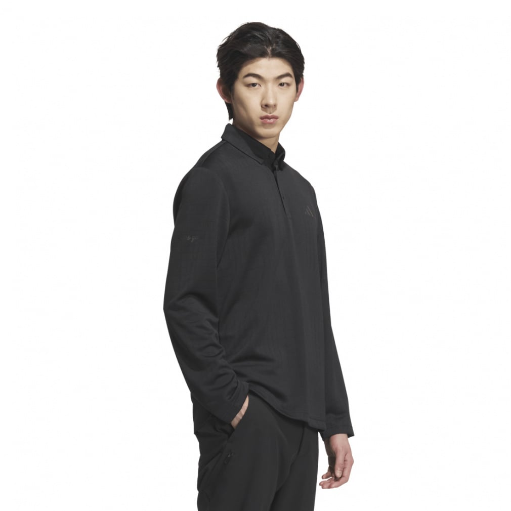 adidas Men's Golf Wear Seasonal Jacquard Long Sleeve Shirt JVV03