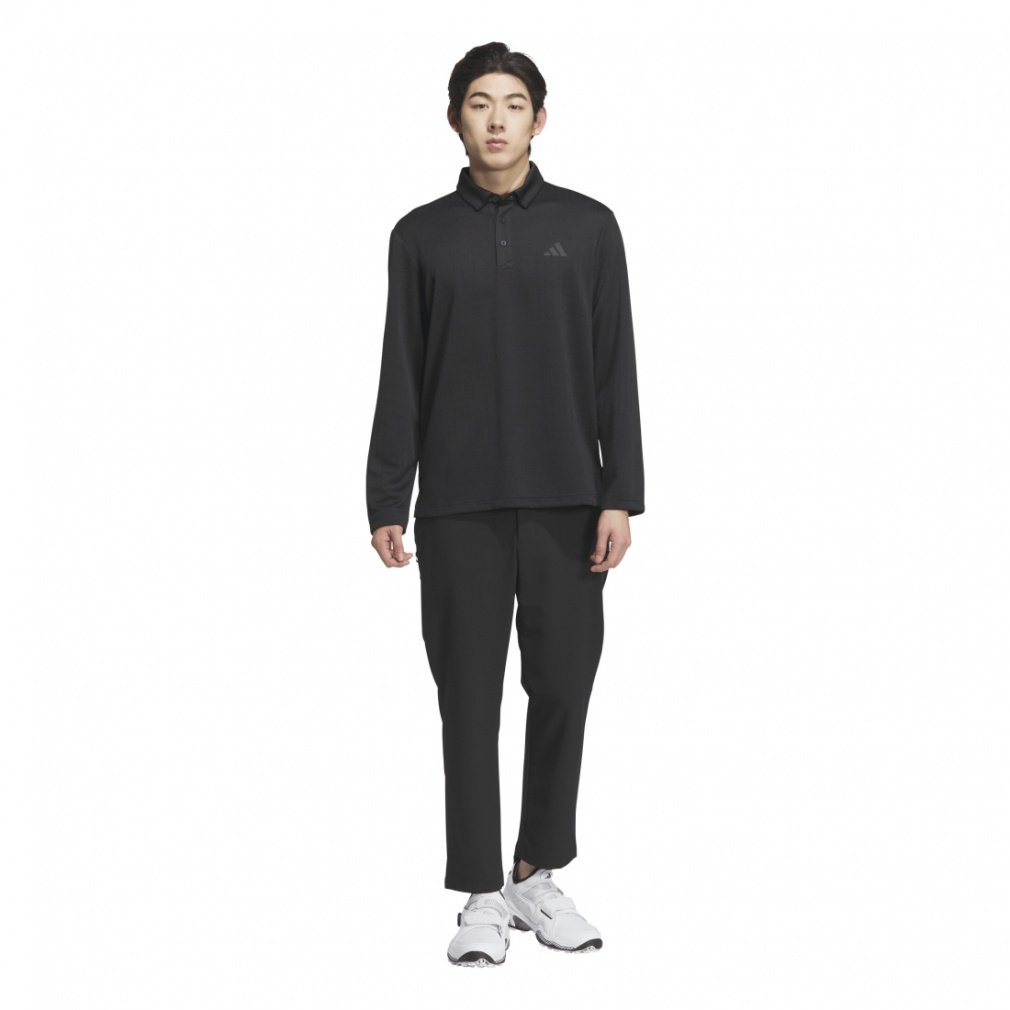 adidas Men's Golf Wear Seasonal Jacquard Long Sleeve Shirt JVV03