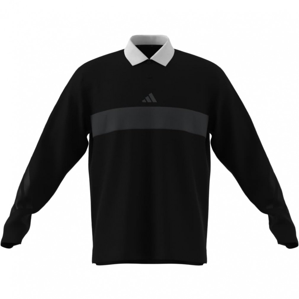 adidas Men's Golf Wear Beyond The Course Color Block Long Sleeve Polo Shirt JM9581