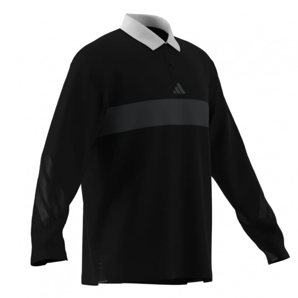 adidas Men's Golf Wear Beyond The Course Color Block Long Sleeve Polo Shirt JM9581