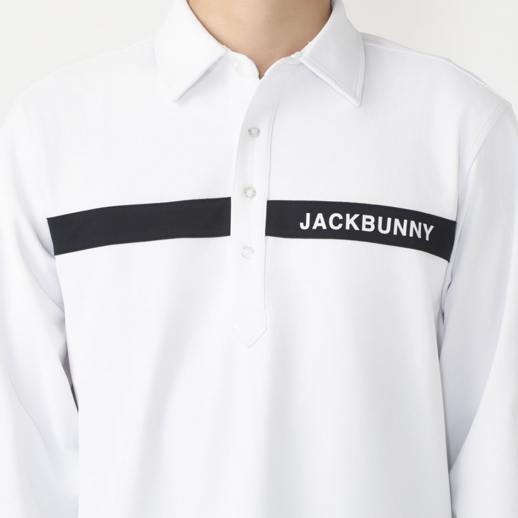 Jack Bunny Men's Golf Wear Mesh Ponte Long Sleeve Polo Shirt 2624261919