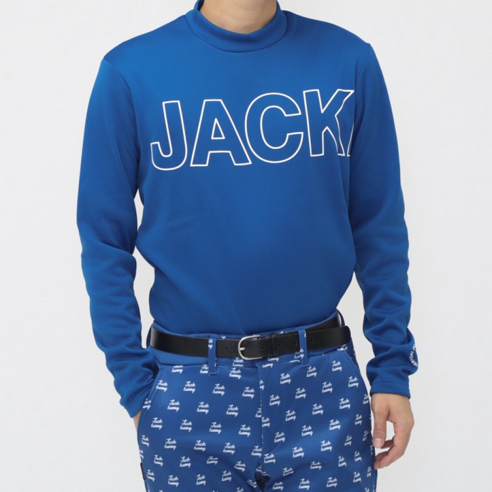 Jack Bunny Men's Golf Wear KARUISHI ECO Mock Neck Cut and Sewn (Long Sleeve) 2624266121