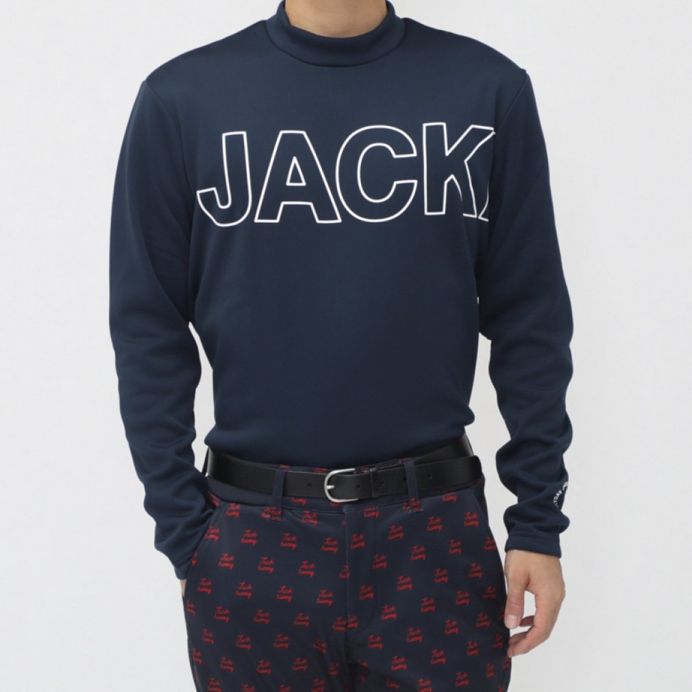Jack Bunny Men's Golf Wear KARUISHI ECO Mock Neck Cut and Sewn (Long Sleeve) 2624266121