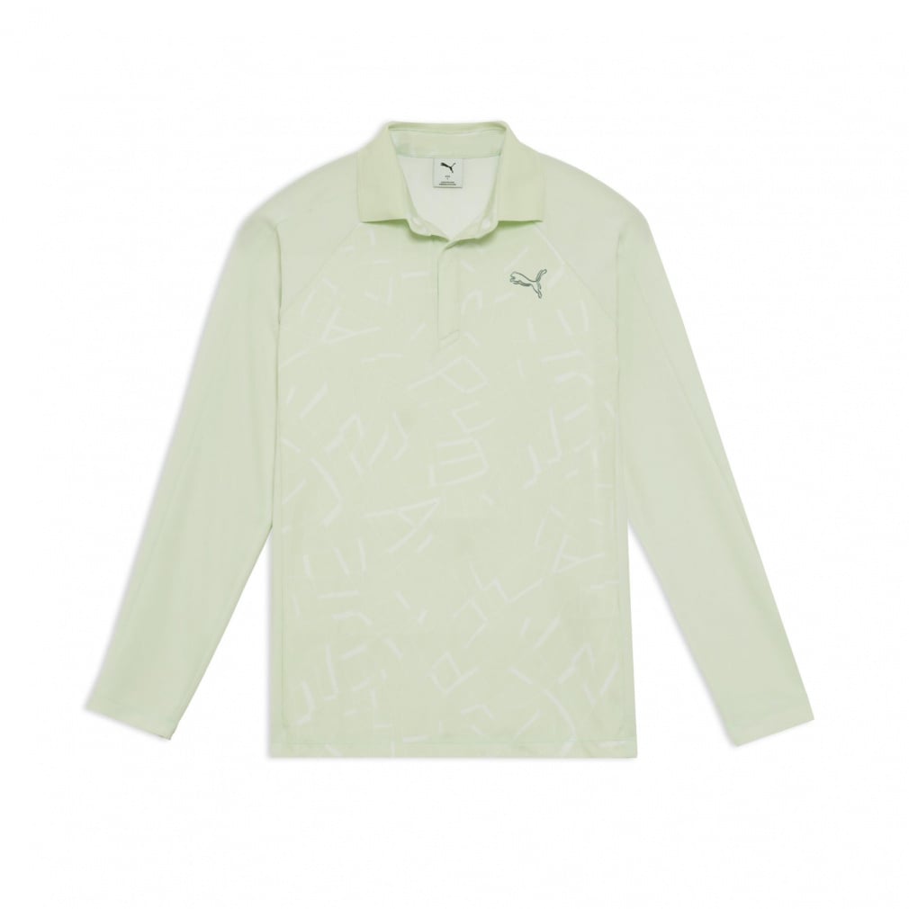 PUMA Men's Golf Wear Shadow Cat GRAPHIC L/S POLO 635738