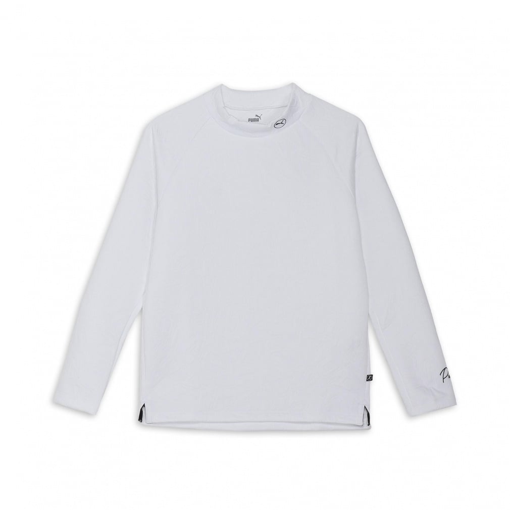 PUMA Men's Golf Wear Stretch 3D Jacquard Raglan Mock Neck 630489