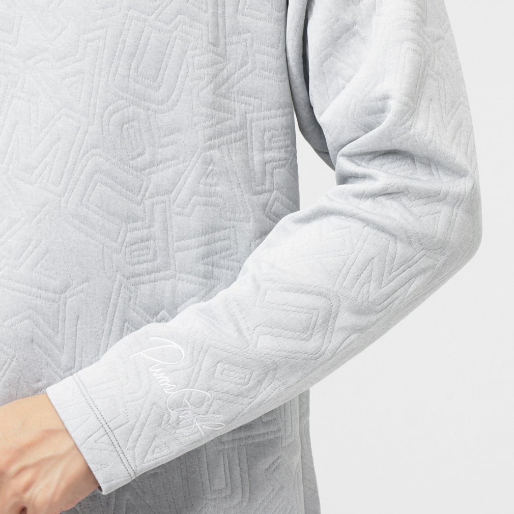 PUMA Men's Golf Wear Stretch 3D Jacquard Raglan Mock Neck 630489