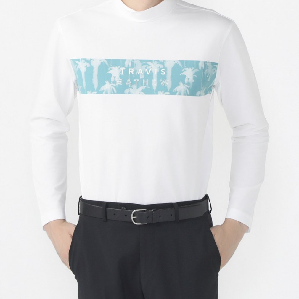 TRAVIS MATHEW Men's Golf Wear L/S Mock-Neck Tee 7AK020