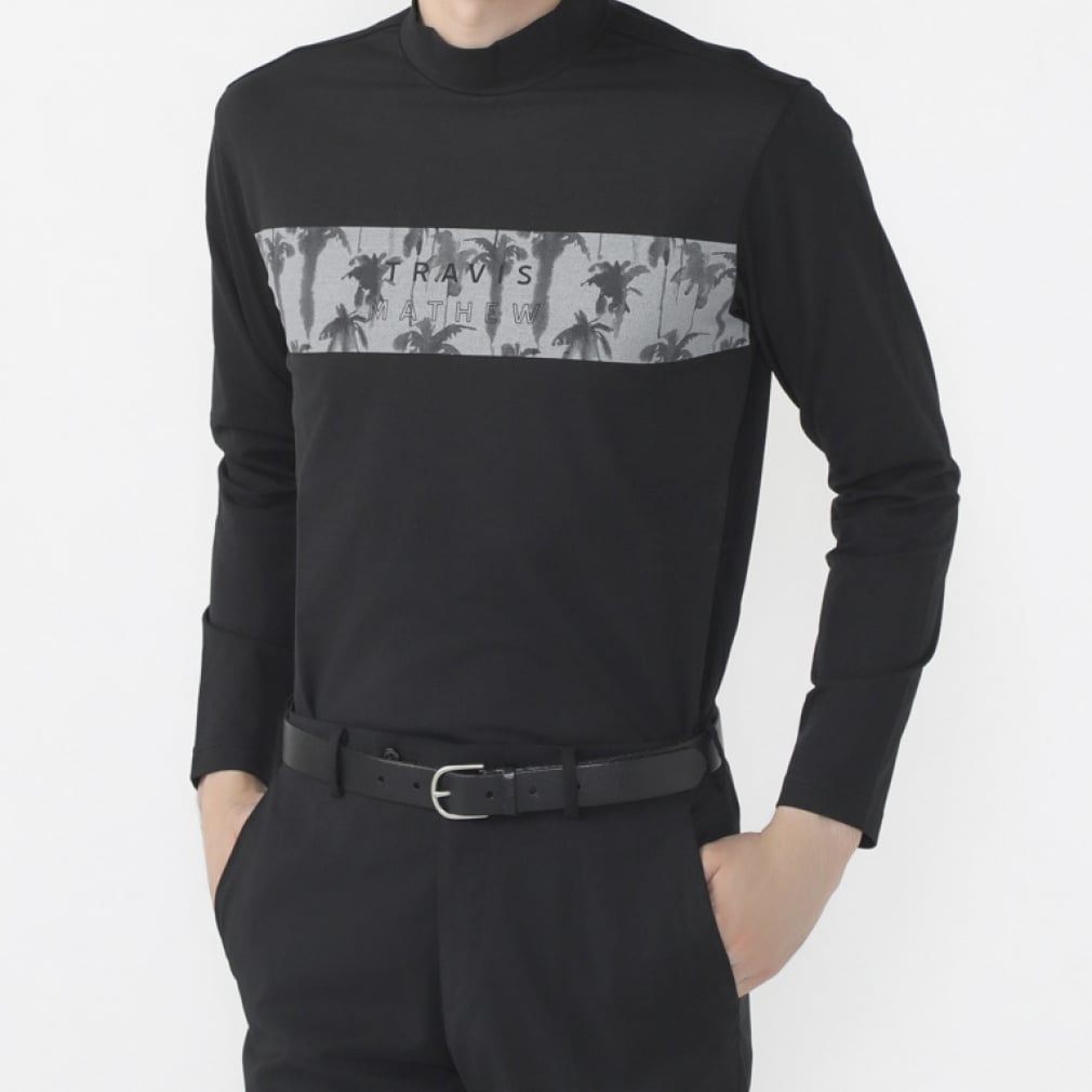 TRAVIS MATHEW Men's Golf Wear L/S Mock-Neck Tee 7AK020
