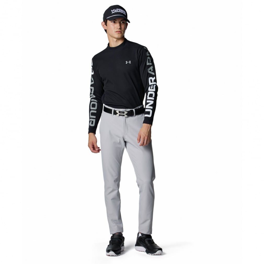 UNDER ARMOUR Men's Golf Wear UA Drive Waffle Long Sleeve Mock-neck Shirt 6007932