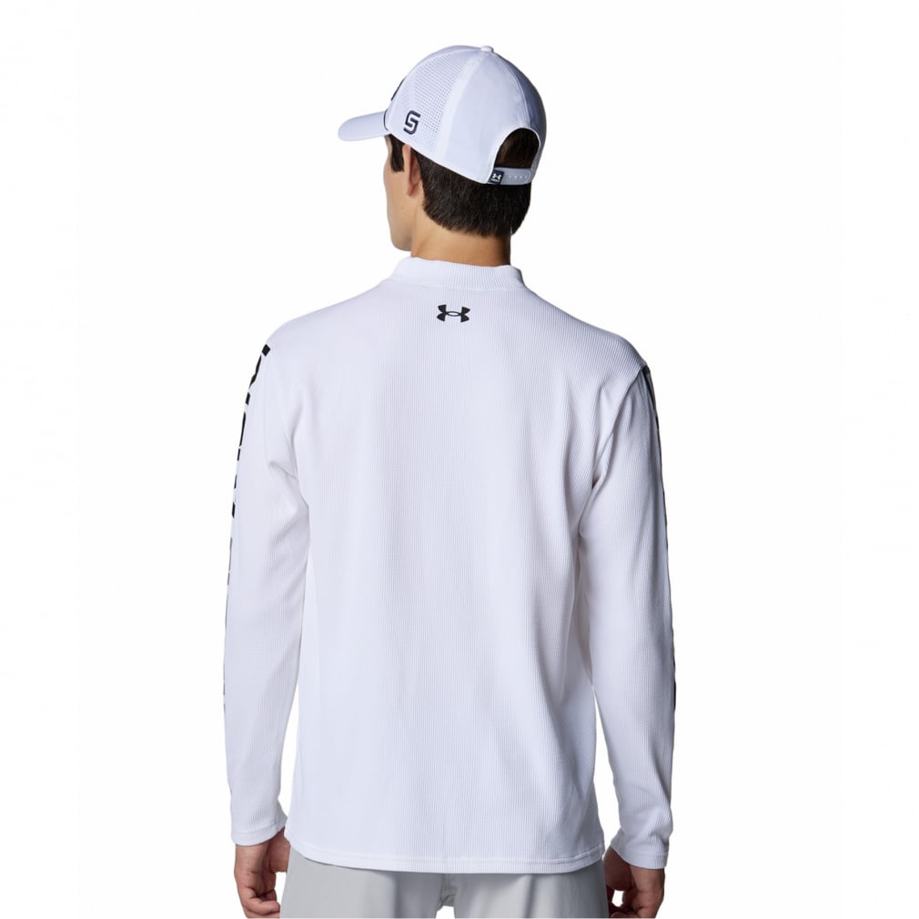 UNDER ARMOUR Men's Golf Wear UA Drive Waffle Long Sleeve Mock-neck Shirt 6007932