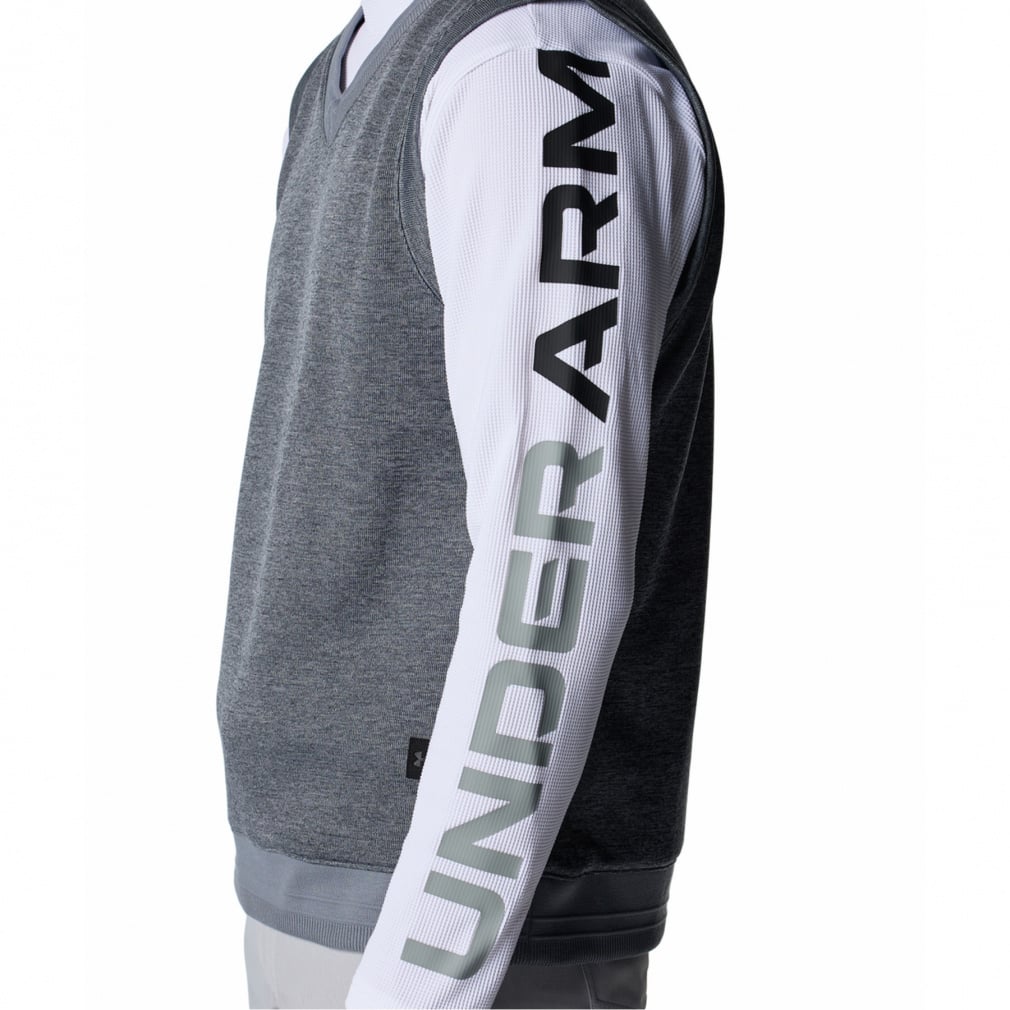 UNDER ARMOUR Men's Golf Wear UA Drive Waffle Long Sleeve Mock-neck Shirt 6007932