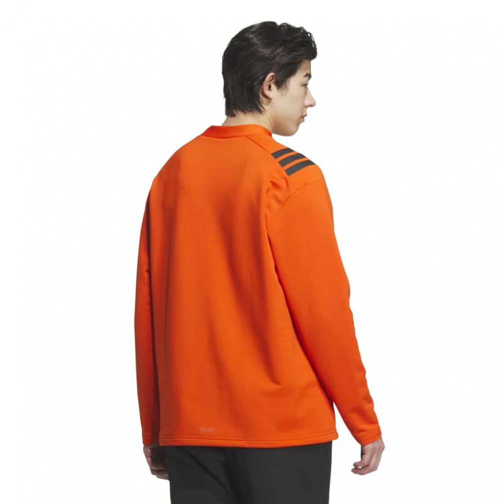 adidas Men's Golf Wear COLD .RDY Three Stripes Long Sleeve Mock Shirt JVV04