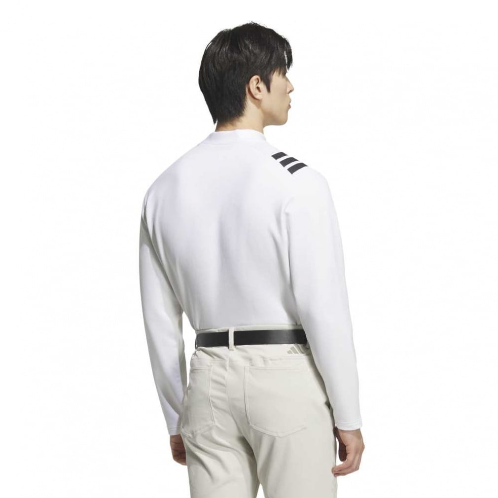 adidas Men's Golf Wear COLD .RDY Three Stripes Long Sleeve Mock Shirt JVV04