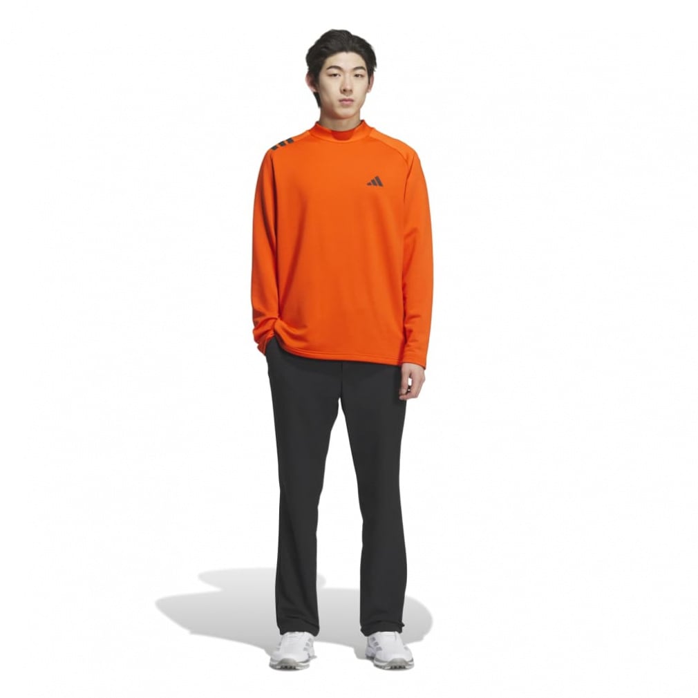 adidas Men's Golf Wear COLD .RDY Three Stripes Long Sleeve Mock Shirt JVV04