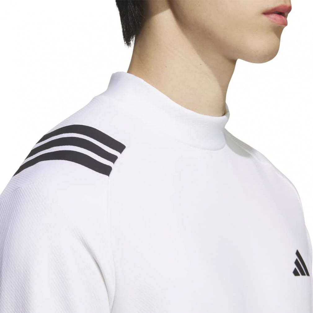 adidas Men's Golf Wear COLD .RDY Three Stripes Long Sleeve Mock Shirt JVV04