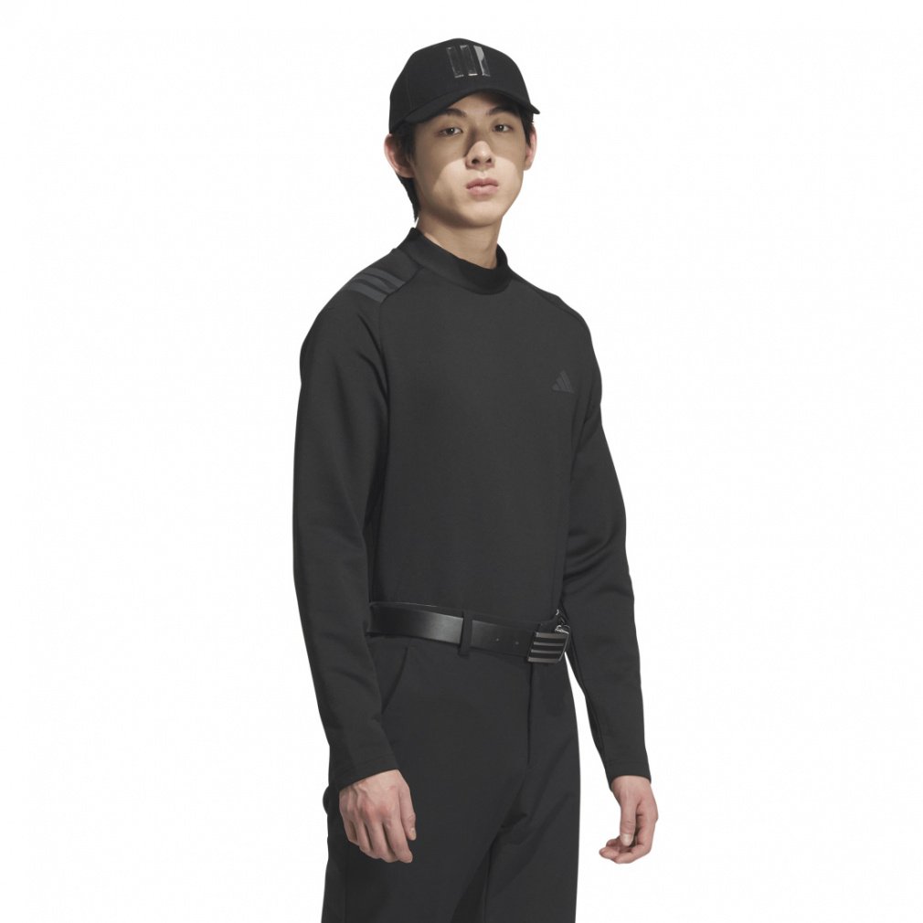adidas Men's Golf Wear COLD .RDY Three Stripes Long Sleeve Mock Shirt JVV04