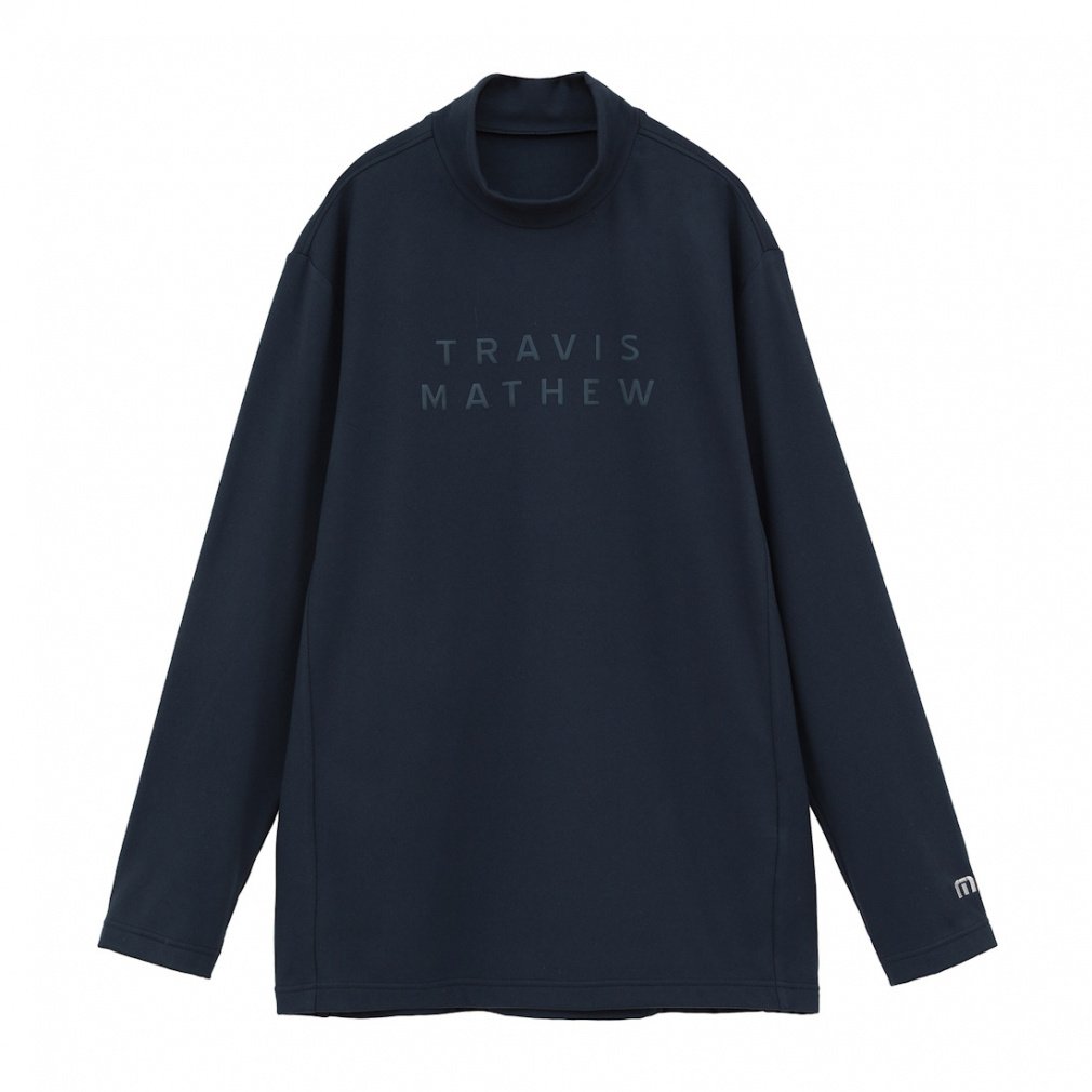 TRAVIS MATHEW Men's Golf Wear Print Logo Mock 7AK043
