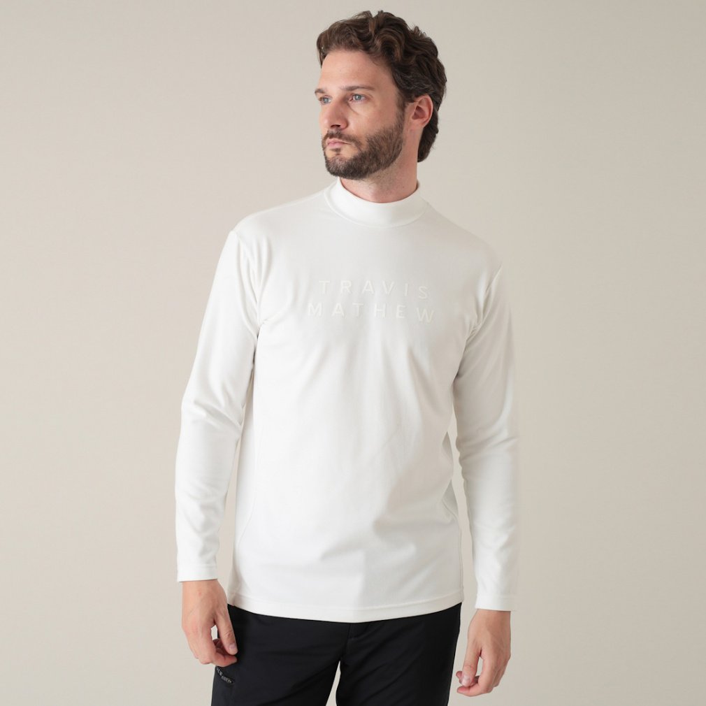 TRAVIS MATHEW Men's Golf Wear Print Logo Mock 7AK043