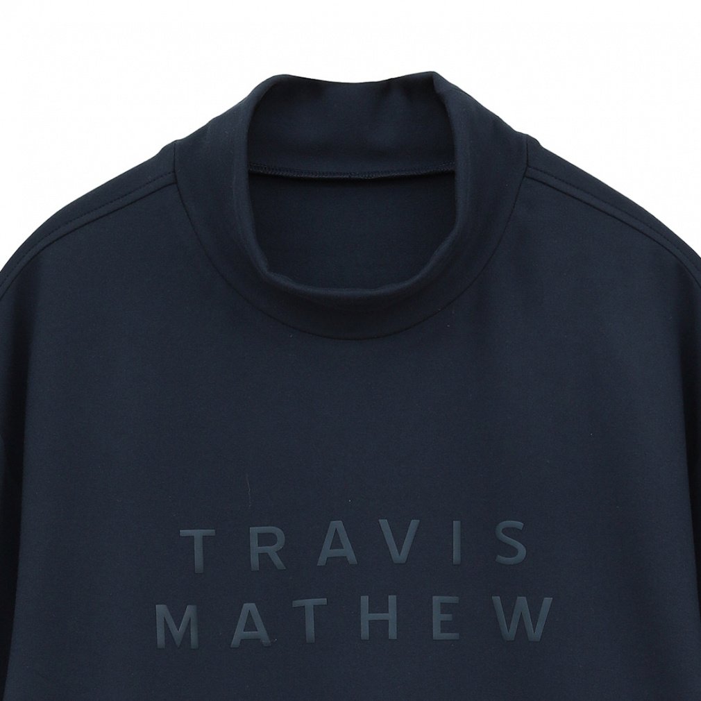 TRAVIS MATHEW Men's Golf Wear Print Logo Mock 7AK043