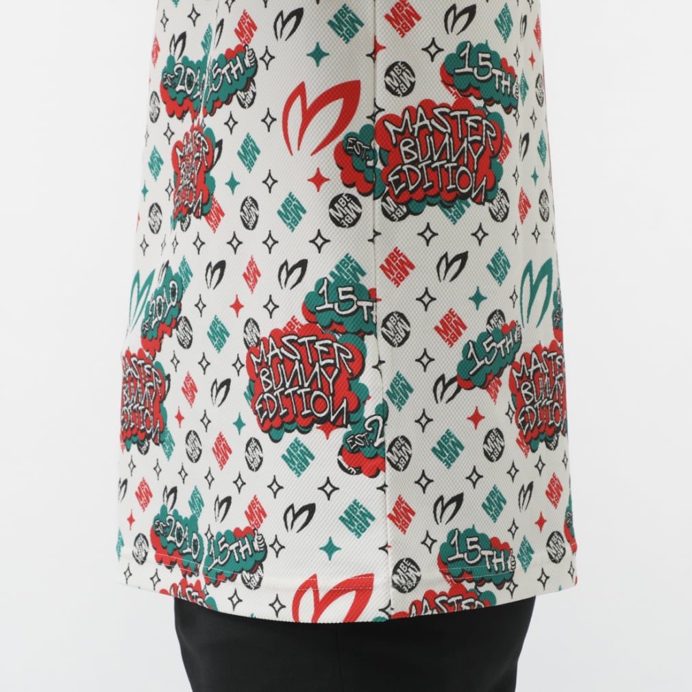 MASTER BUNNY EDITION Men's Golf Wear Nylon Honeycomb Tricot Speech Bubble Print Short Sleeve High Neck Cut and Sewn 7585167603