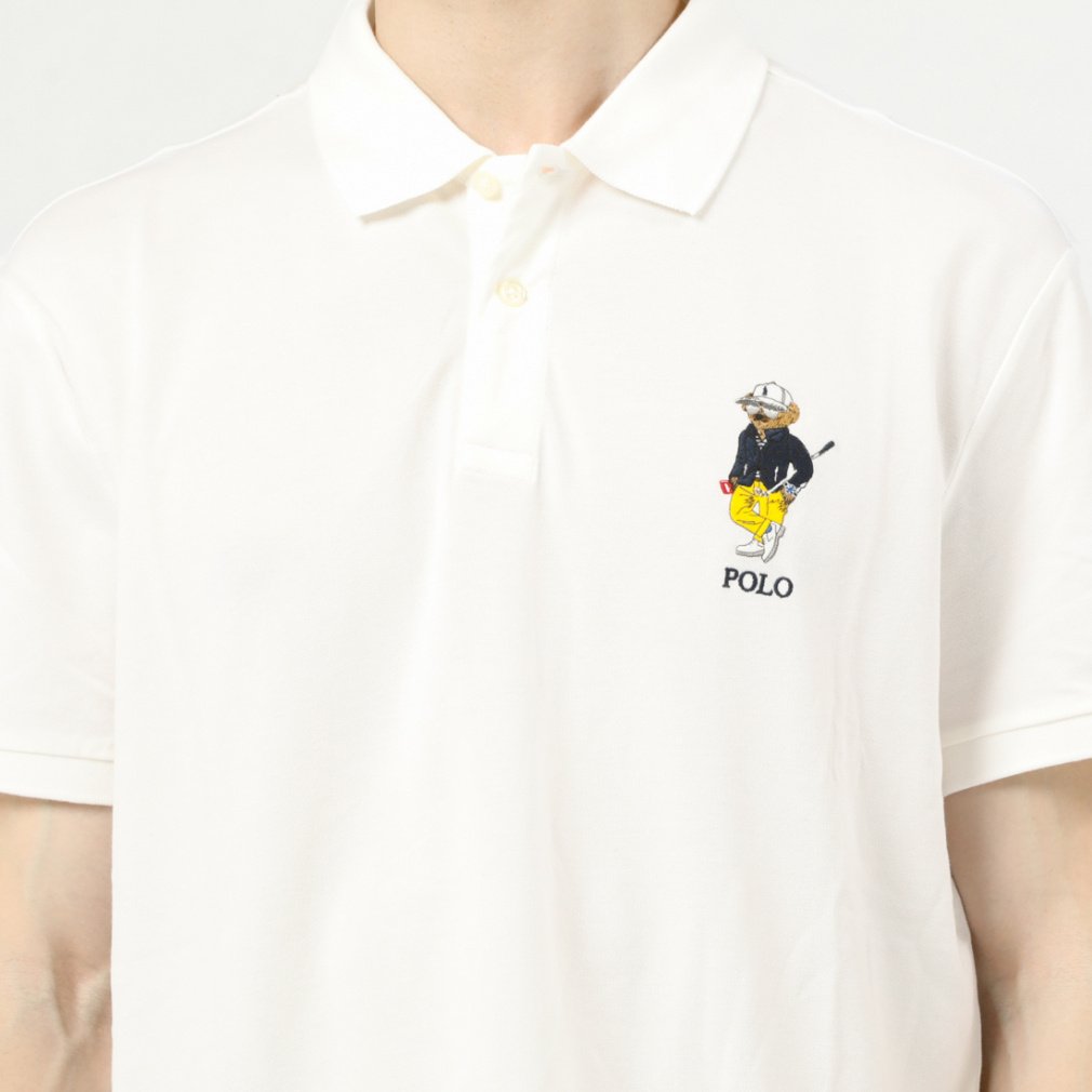 RALPH LAUREN Men's Golf Wear Pro Fit Short Sleeve Bear Polo Shirt