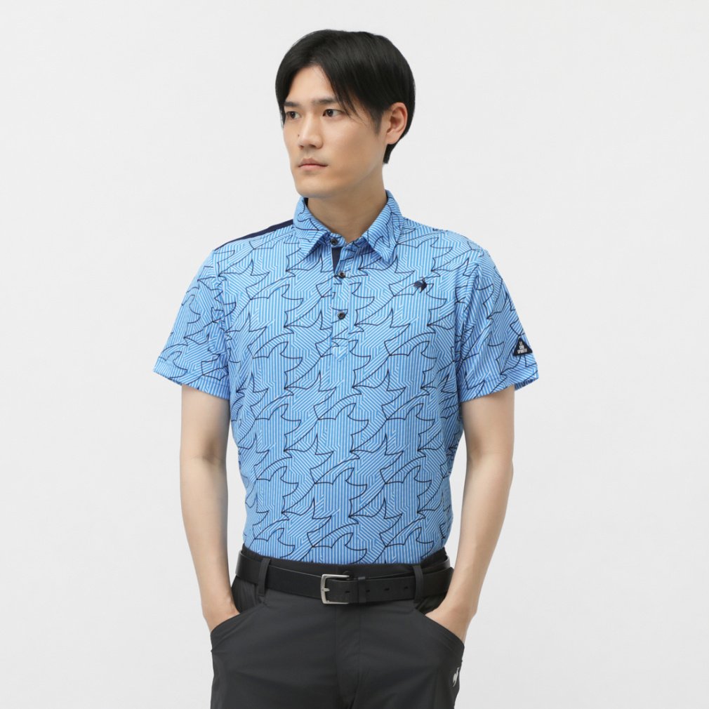 le coq sportif golf Men's Golf Wear Cool-to-the-Touch Shirt LG5SHS19M