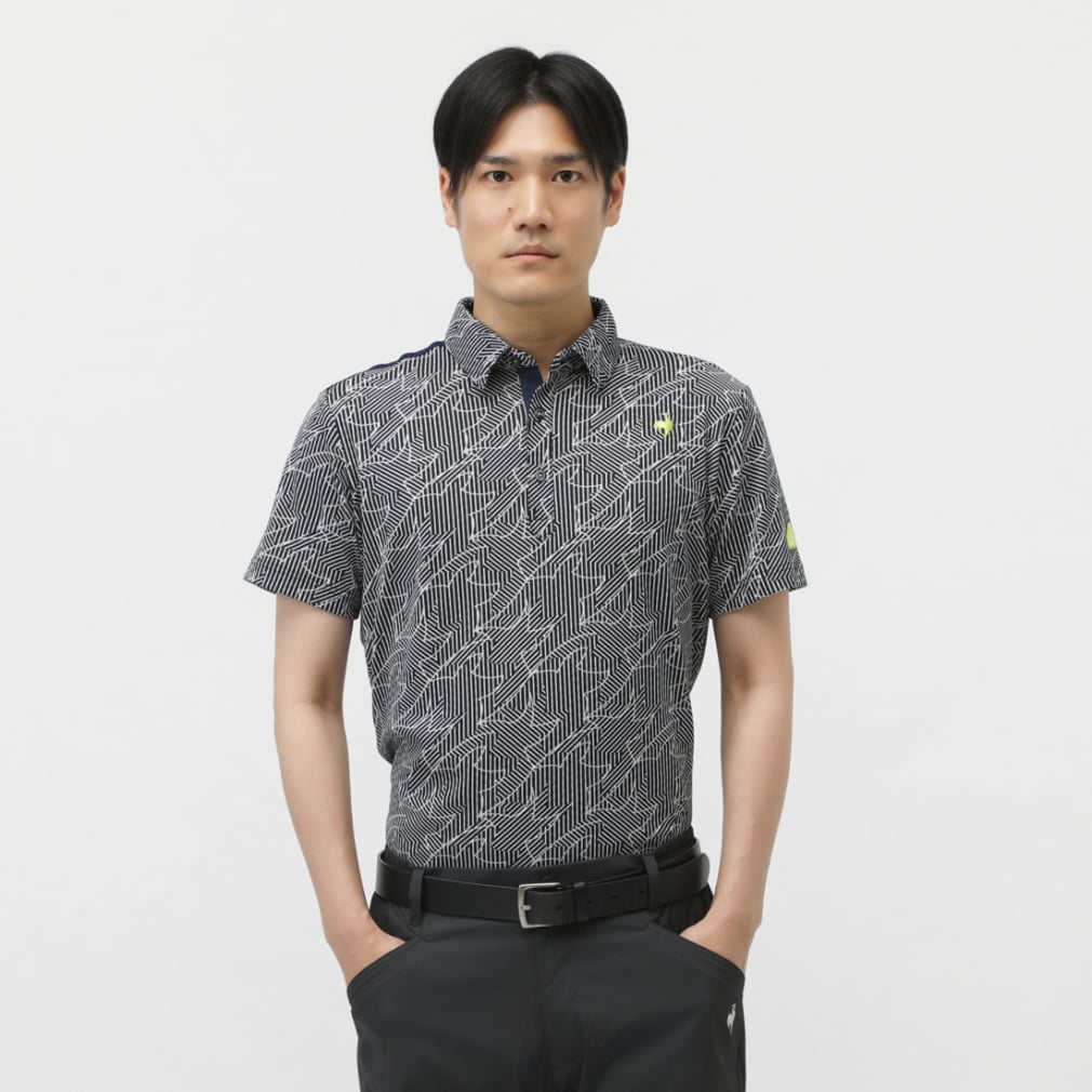 le coq sportif golf Men's Golf Wear Cool-to-the-Touch Shirt LG5SHS19M