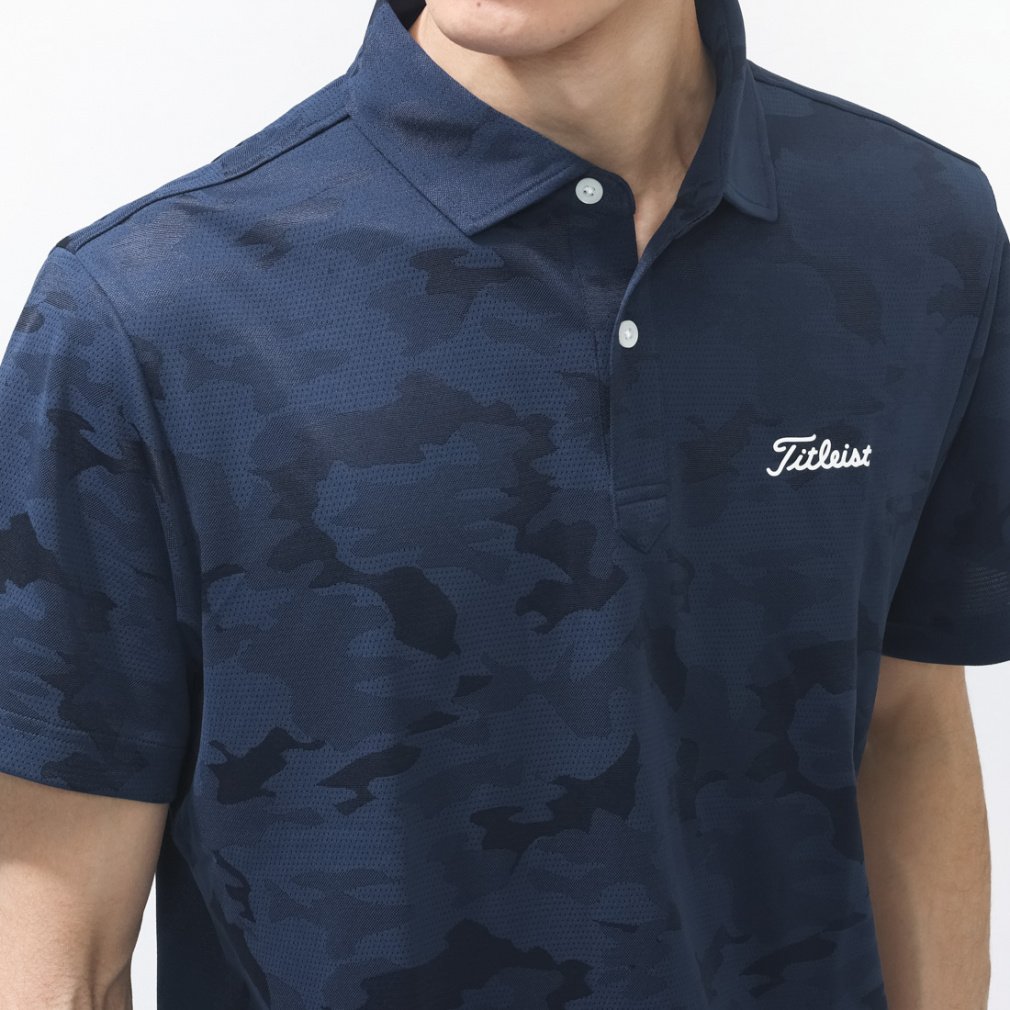 Titleist Men's Golf Wear Camouflage Jacquard Shirt TMPMS114J 6665902794