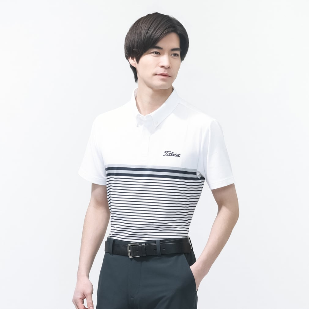 Titleist Men's Golf Wear Panel Stripe Yarn-Dyed Shirt TMPMS118J 6665903241
