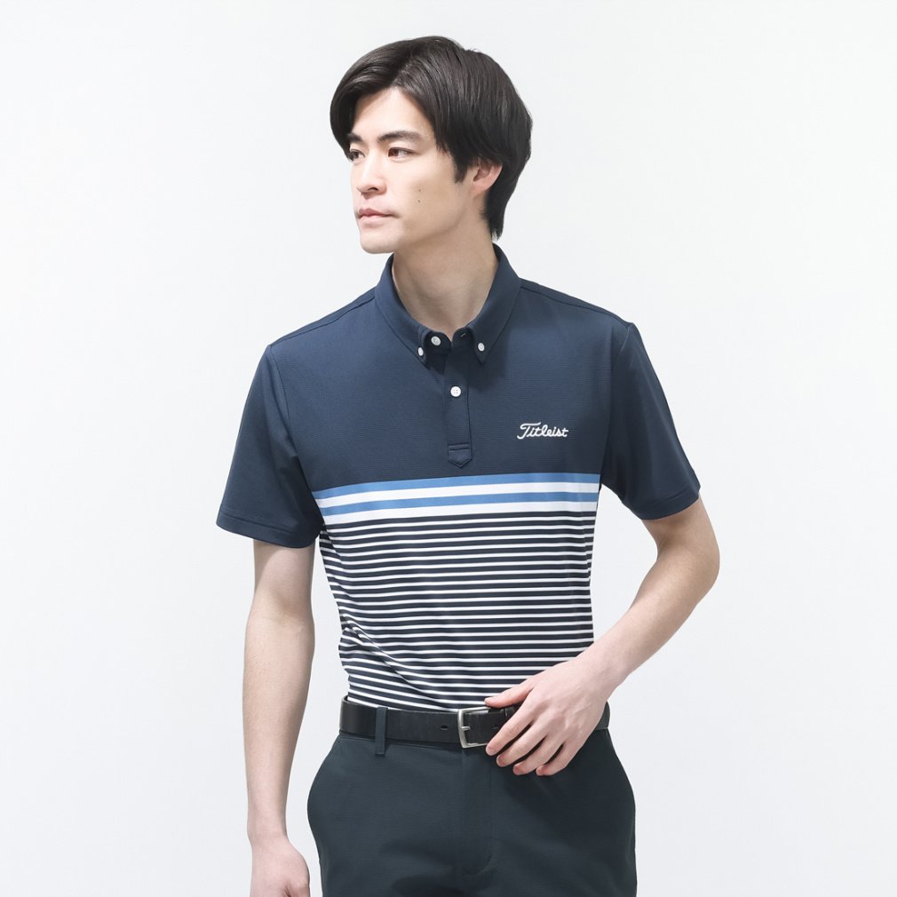 Titleist Men's Golf Wear Panel Stripe Yarn-Dyed Shirt TMPMS118J 6665903241