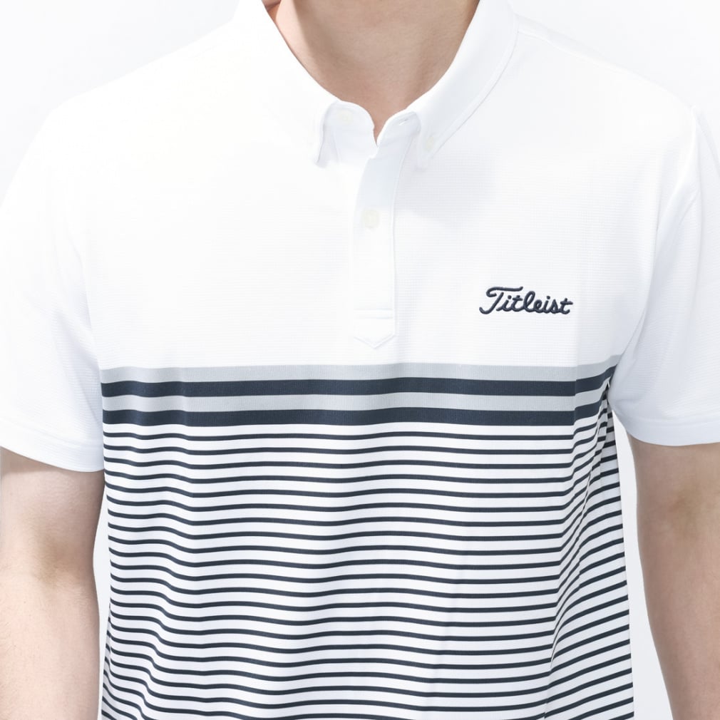 Titleist Men's Golf Wear Panel Stripe Yarn-Dyed Shirt TMPMS118J 6665903241