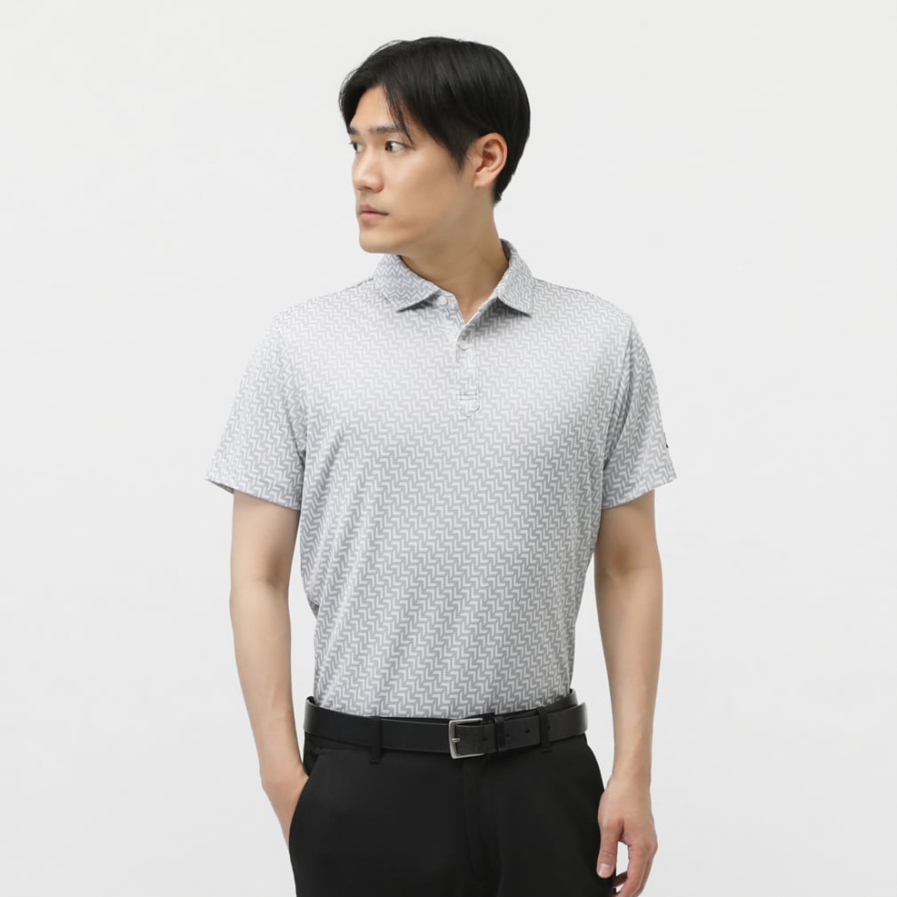 Titleist Men's Golf Wear Bias Herringbone Jacquard Shirt TMPMS103J