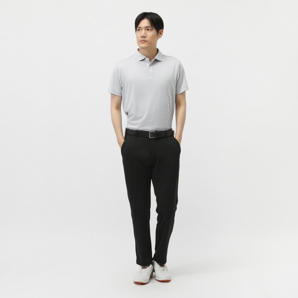 Titleist Men's Golf Wear Bias Herringbone Jacquard Shirt TMPMS103J