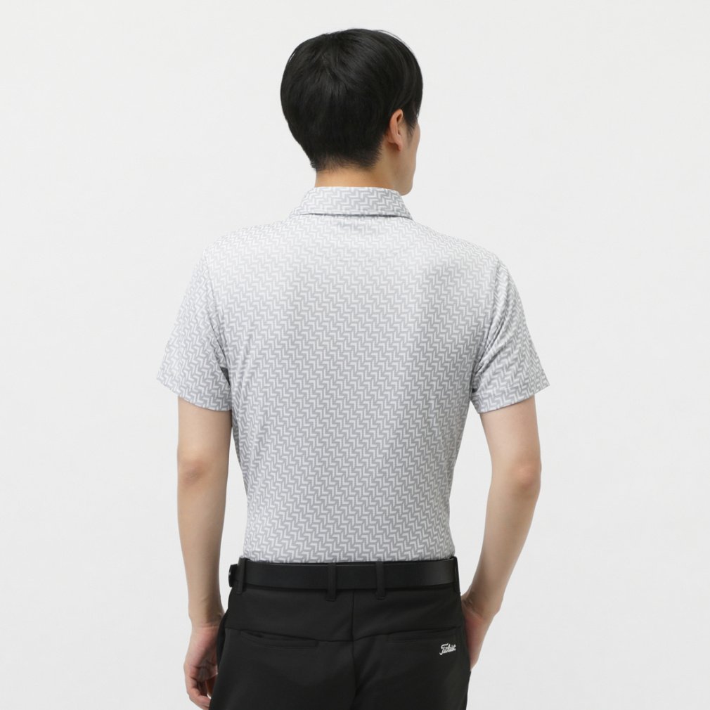 Titleist Men's Golf Wear Bias Herringbone Jacquard Shirt TMPMS103J