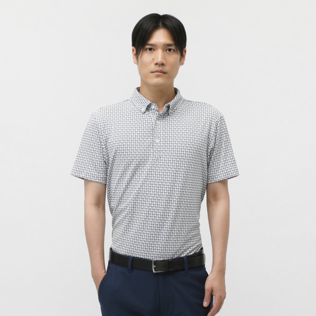 Titleist Men's Golf Wear Jacquard Button-Down Shirt TMPMS117J